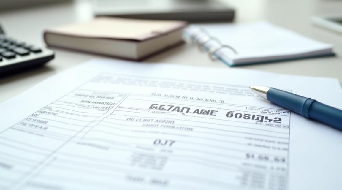 Documentos financieros y calculadora sobre un escritorio, representando la toma de decisiones crediticias.